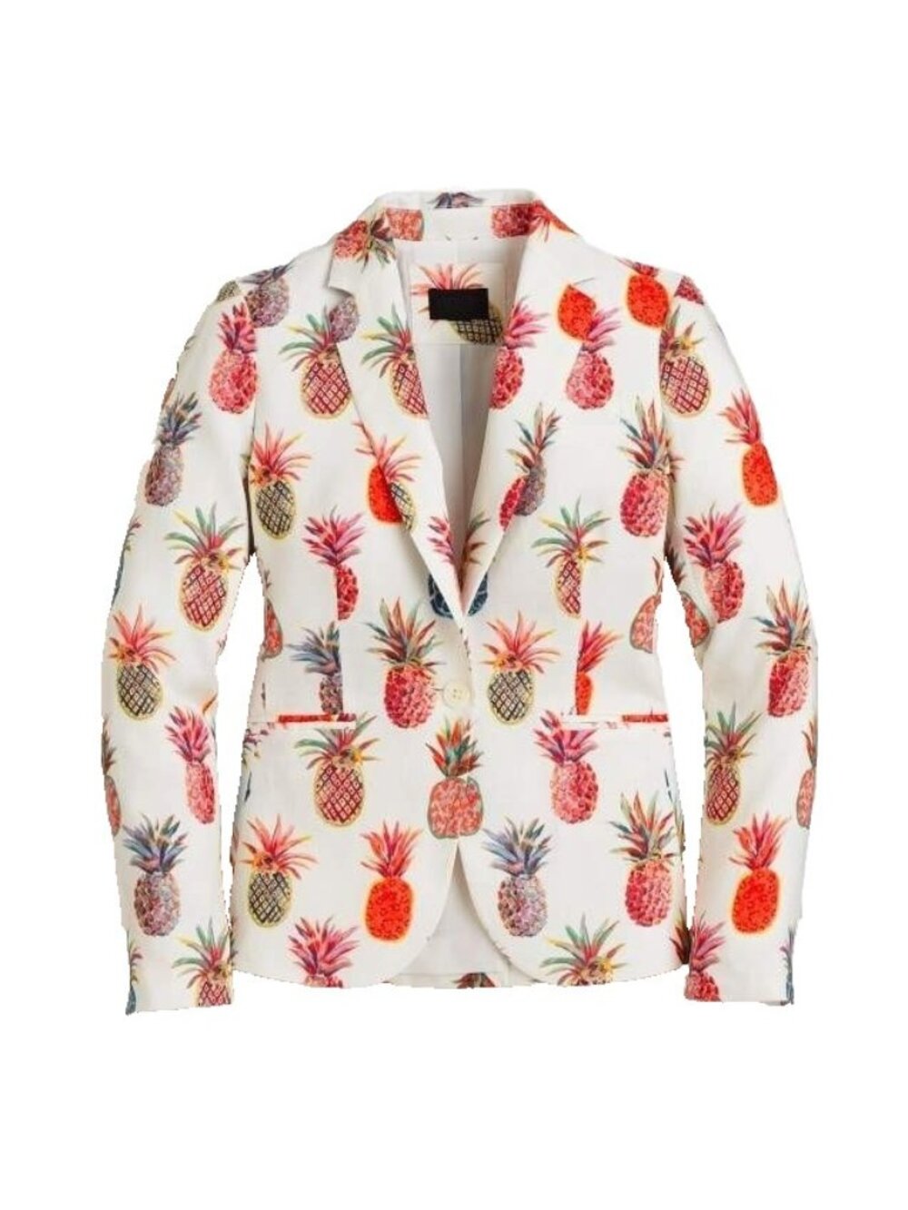 NWT J.Crew Campbell Blazer in Ratti Painted Pineapple Italian Linen Jacket 14